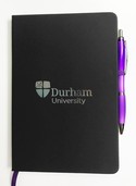Durham University A5 Black Notebook and Pen