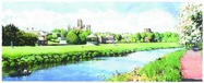 Stephen Ward Skyline Riverbank Watercolour