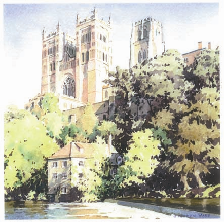 Stephen Ward Cathedral & Mill Watercolour