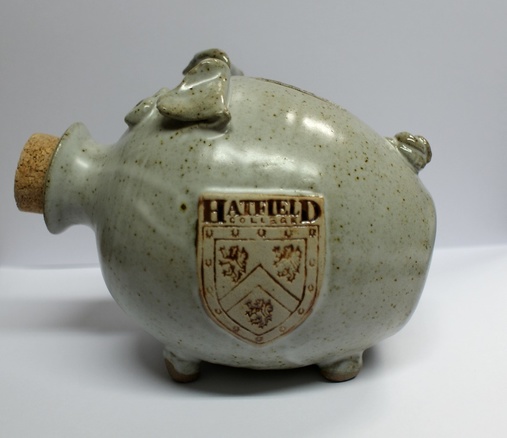 Hatfield College Pig Money Box - Grey