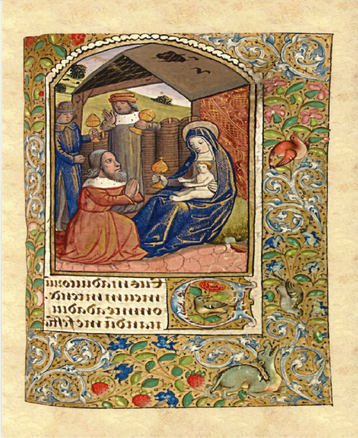 Book Of Hours Xmas Card