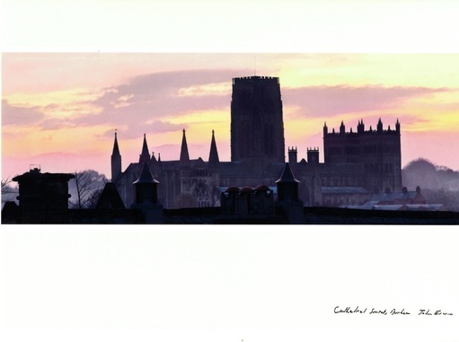 John Erwin Card Cathedral Sunset Durham
