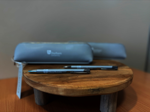 University Pen and Pencil Case Set Grey