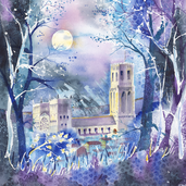 Jenny Ulyatt - 'Durham Cathedral In Moonlight'