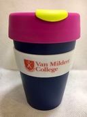 Van Mildert College Keep Cup in Navy with Pink Lid