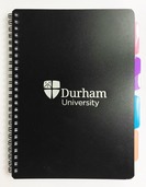 University A5 4-Subject Notebook - Black